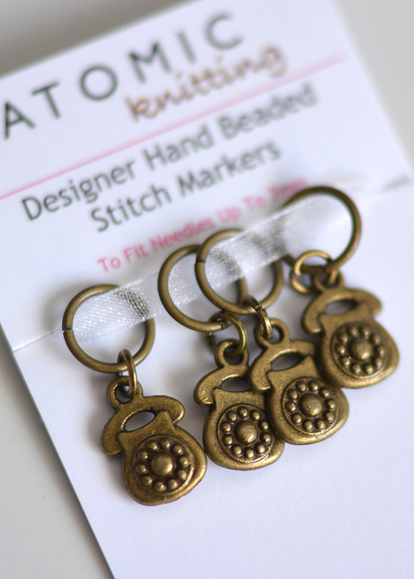 48-Piece Stitch Marker Set - Colorful Gourd Shape Knitting Markers With Locking Clasps