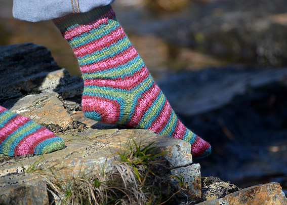 Slip Stitch Snowflake Socks 11