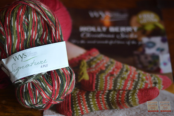 WYS Holly Berry Christmas Socks