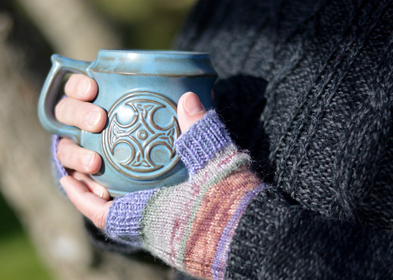 Opal Schafepate Fingerless Mitts