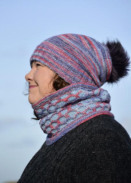 Opal Winter Moon Hat & Cochal Cowl