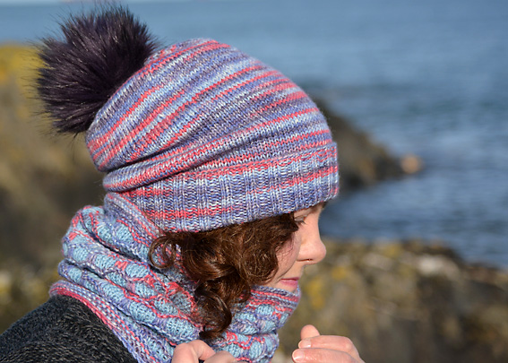 Opal Winter Moon Hat & Cochal Cowl