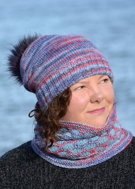 Opal Winter Moon Hat & Cochal Cowl