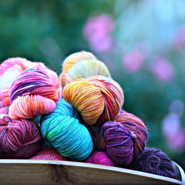 Hand Dyed Opal Sock Yarn by Knitting Squirrel