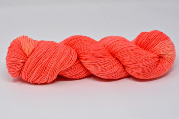 Bright Flame Hand Dyed BFL Sock Yarn
