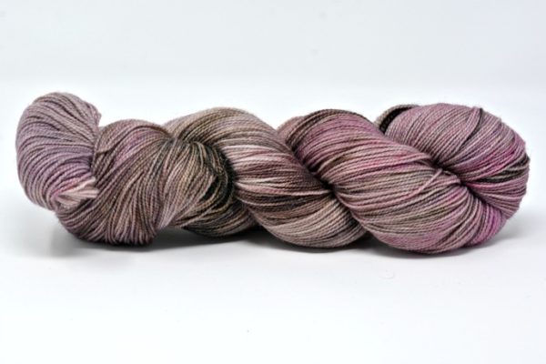 Mocha Twinkle Hand Dyed Sparkle Sock Yarn