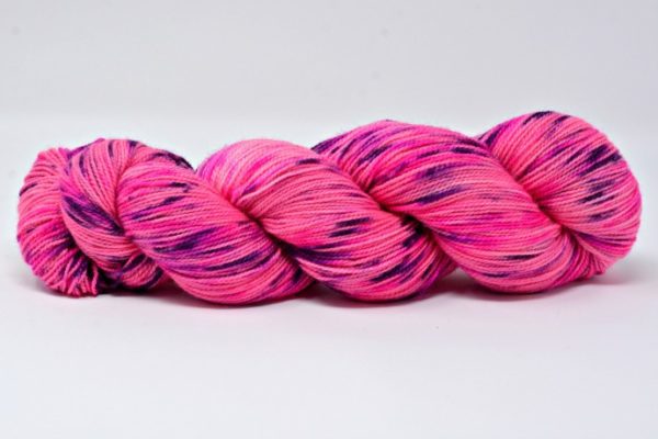 Pink Ripples Hand Dyed BFL Sock Yarn
