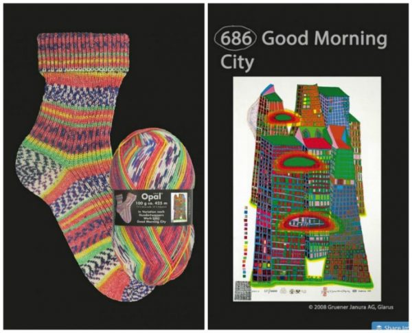 Opal Hundertwasser Sock Yarn 2102 Good Morning City