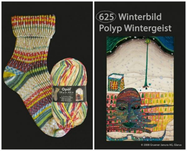 Opal Hundertwasser Sock Yarn 2104 Winter Painting