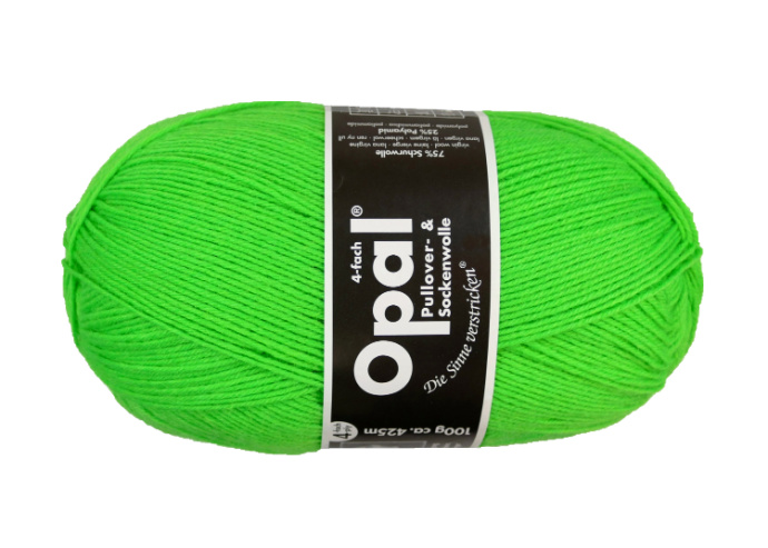 2011 Neon Green Opal "Uni" Solid Sock Yarn 